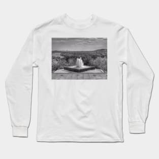 Down By The Waters Edge  - Black And White Long Sleeve T-Shirt